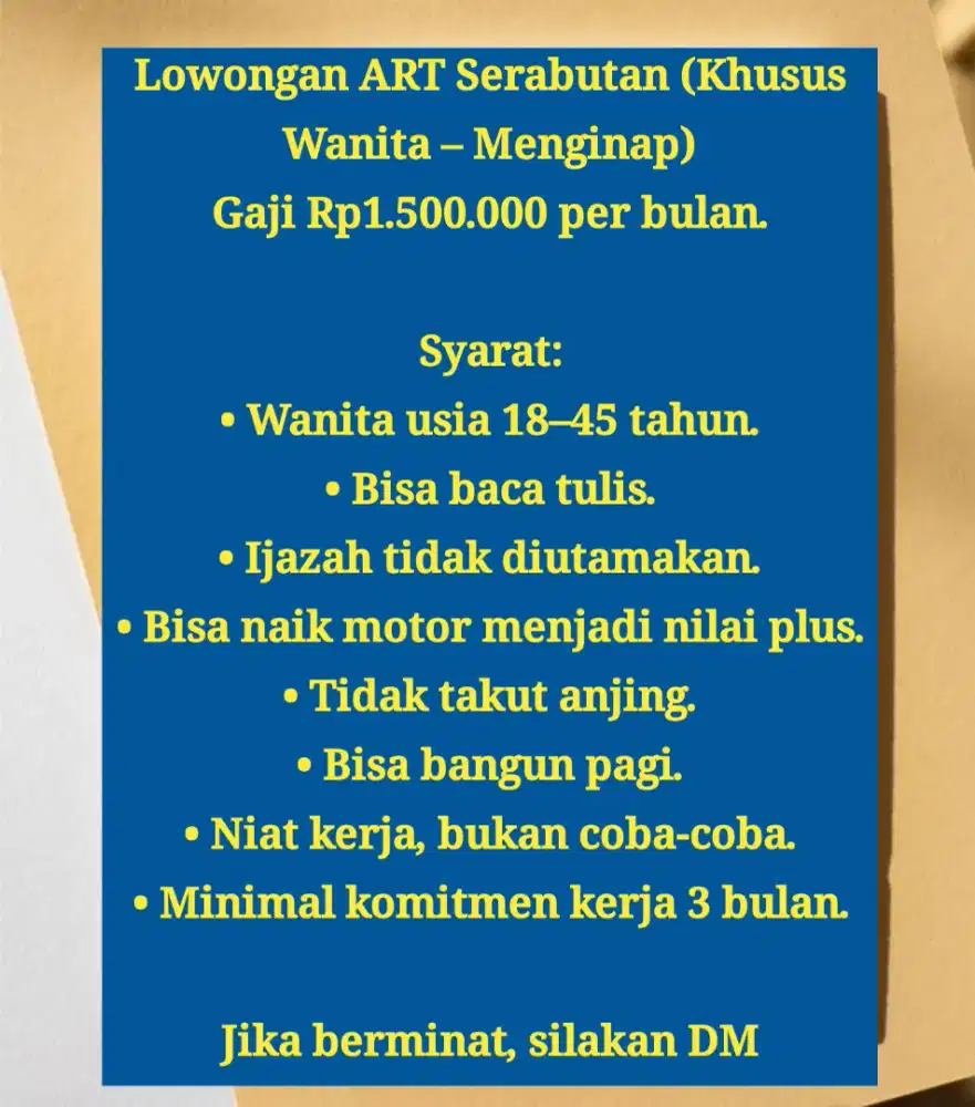 DICARI ART SERABUTAN