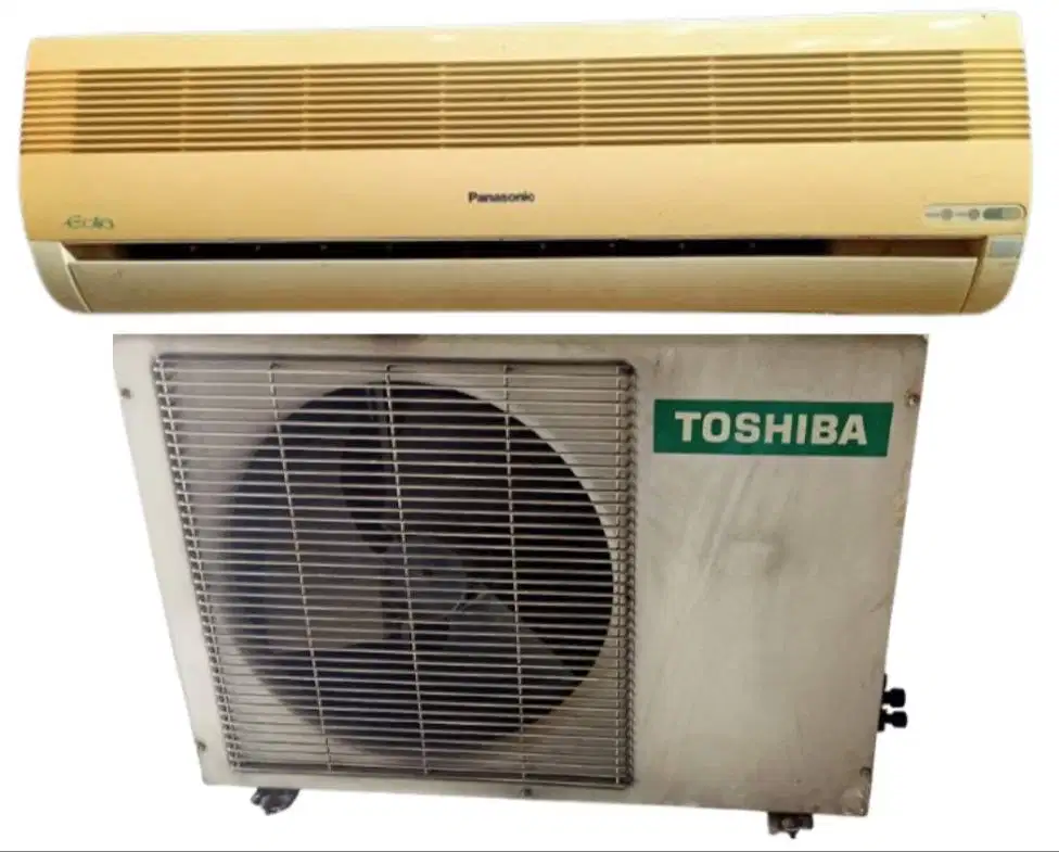 Jual AC Bekas kondisi mati, indoor: Panasonic, outdoor: Toshiba