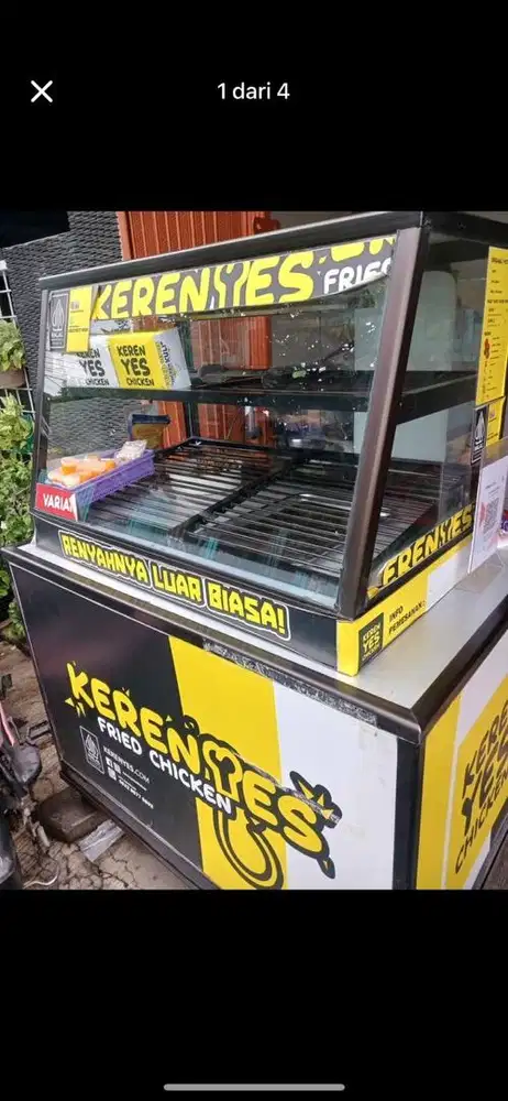 Dijual etalase gerobak second baru 6 bulan pakai