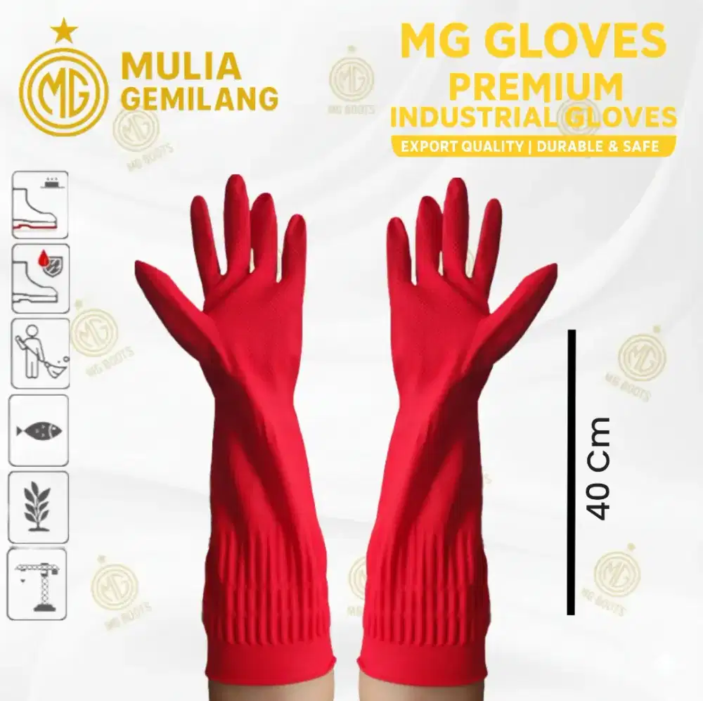 Sarung Tangan latex panjang 40cm super tebal