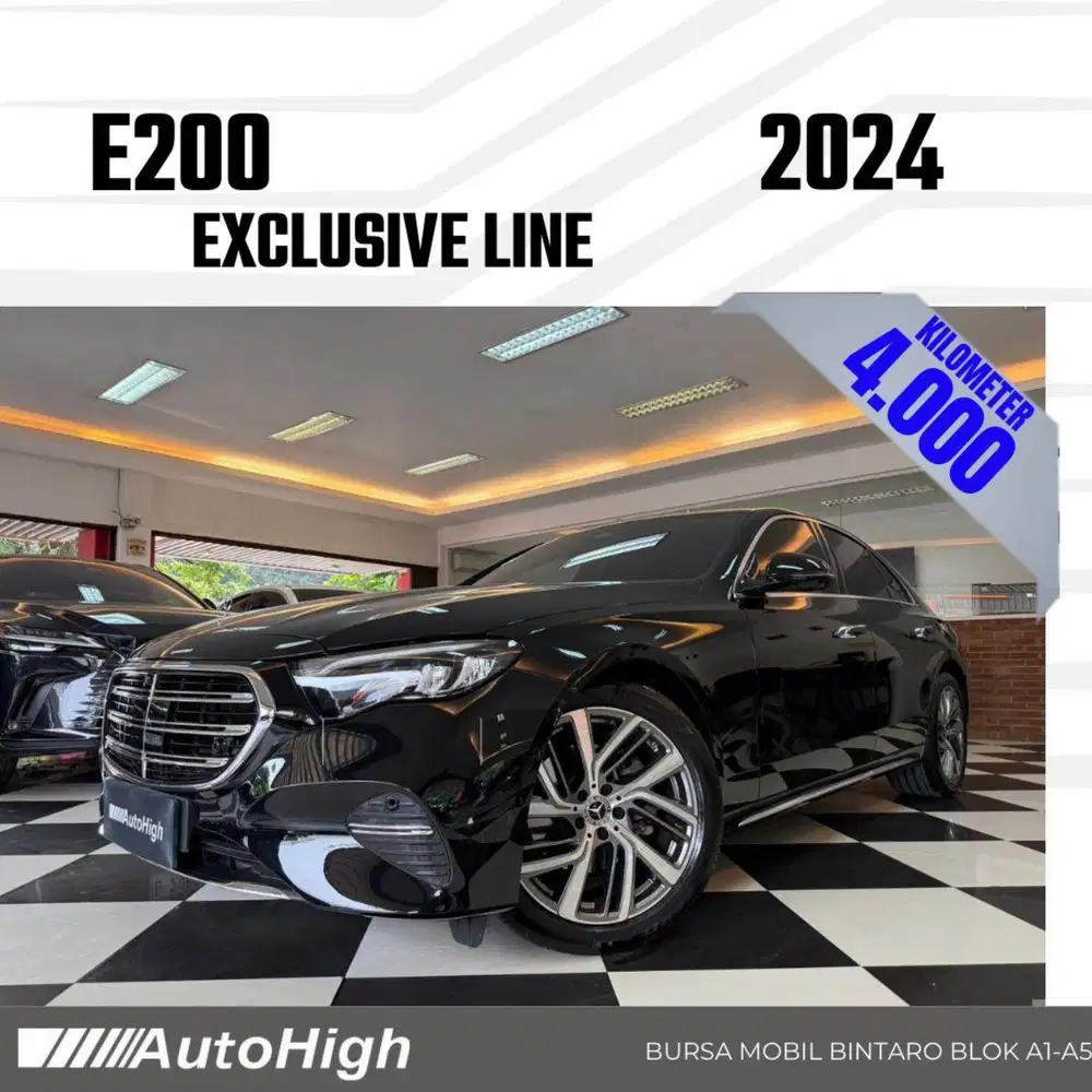 DP10% [Km4.000] E200 Exclusive 2024 Black Reg 2025 #AUTOHIGH