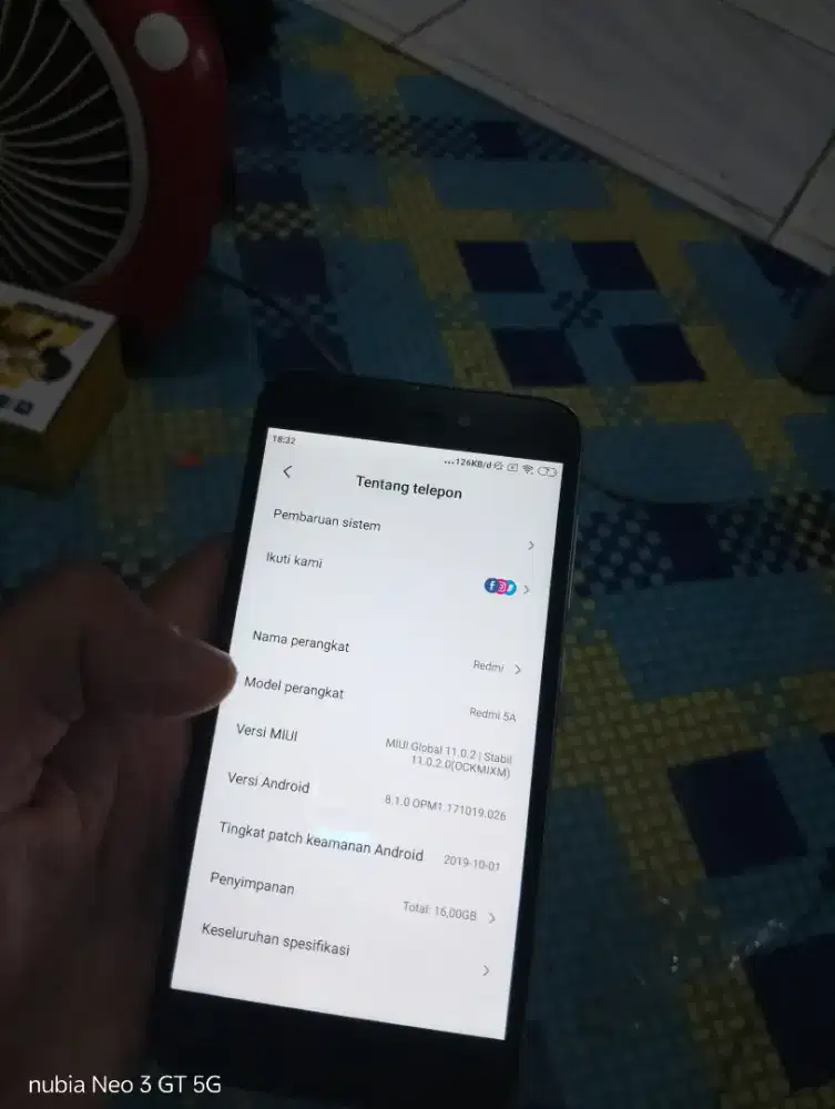 Redmi  a5 ram 2/16