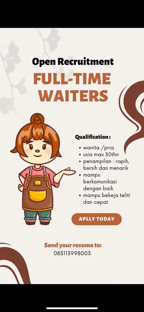 Lowongan kerja waiters