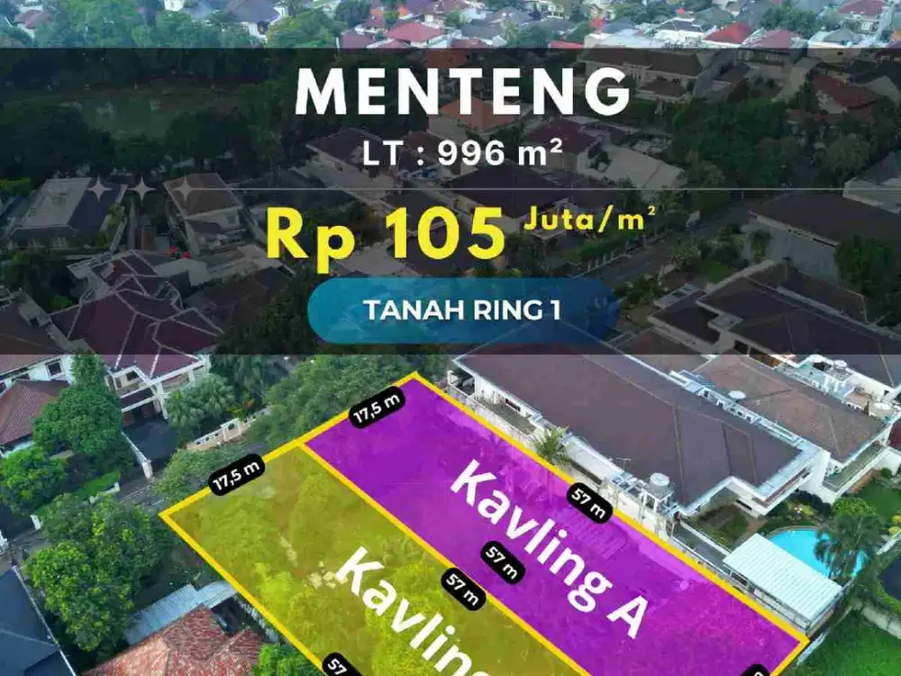 DIJUAL TANAH RING 1 MENTENG (Area Taman Suropati) Super Prime, Dekat Rumah Dinas Gubernur DKI. Bisa Ambil 1 atau 2 Kavling

Dijual tanah super premium di kawasan elit Menteng – Taman Suropati, lingkungan paling eksklusif & high-security, dikelilingi kedia