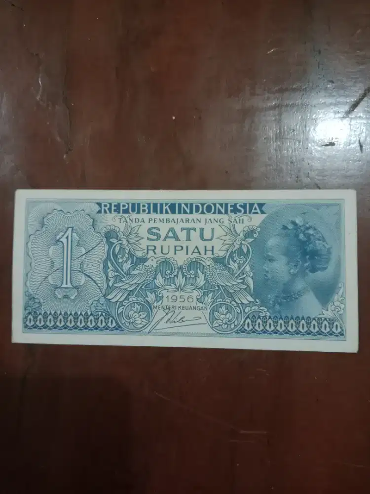 Uang Kertas Kuno - Satu Rupiah Gadis Jawa Thn 1956