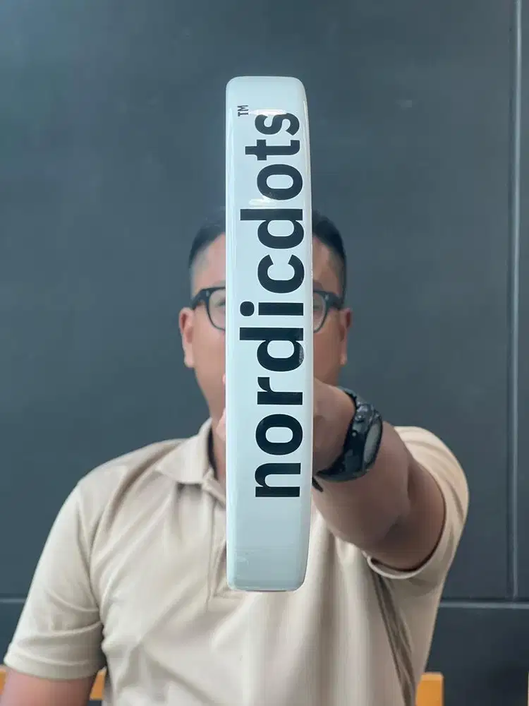 Raket Padel Nordicdots Pro Series Special Edition White Carbon 12K