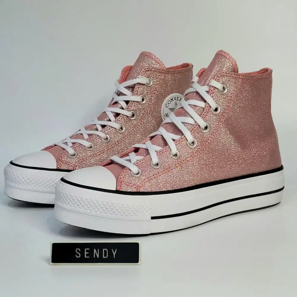 Converse CTAS Lift Hi Original Pink Sepatu Sneakers Wanita