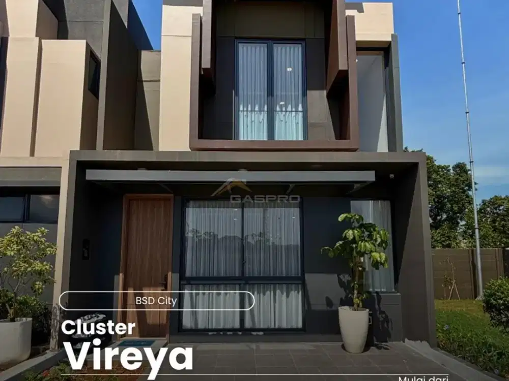 1,1Milyar! 5x12 3kamar Cluster LYNELLE VIREYA BSD CITY! TERMURAH DI BSD CENTRAL LUAS AREA 50HA!