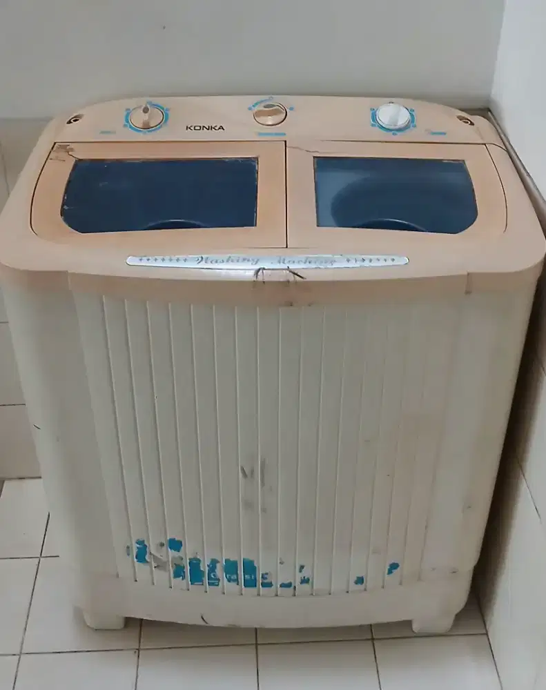 Mesin cuci konka 2 tabung 6 kg.