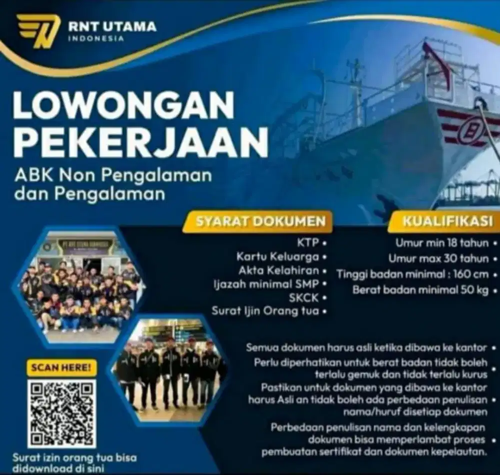 Lowongan kapal perikanan luar negeri