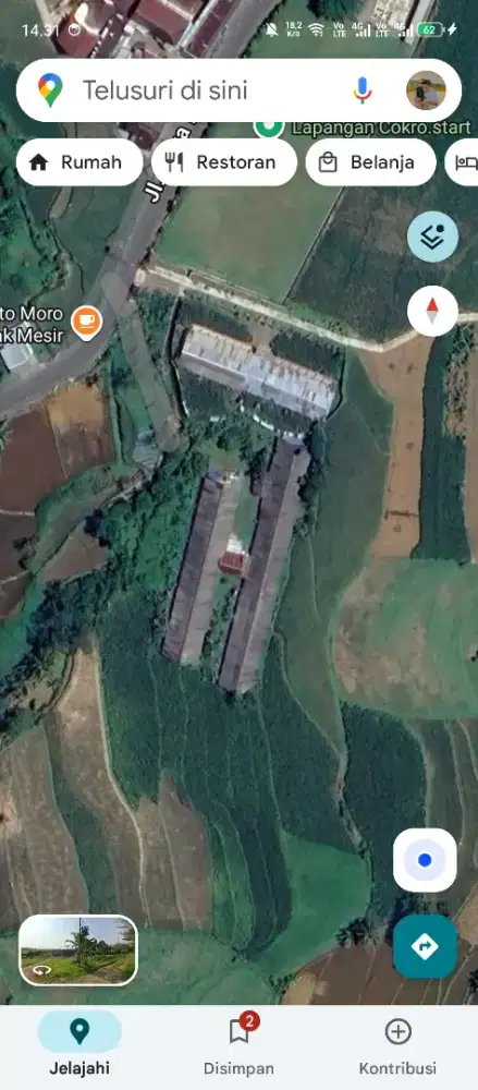 Tanah beserta kandang ayam broiler