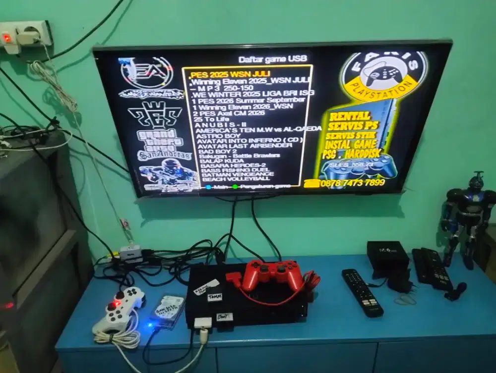 PS2 fat seri 10ribu MC boot Hardisk luar 500GB