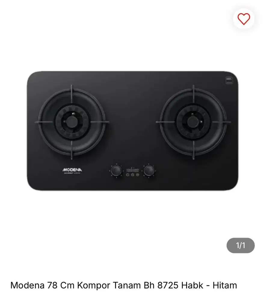 Modena kompor tanam 2 tungku 78cm bisa cicilan syarat ktp