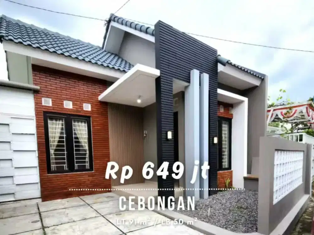 Dijual Rumah Modern Minimalis utara Pasar Cebongan