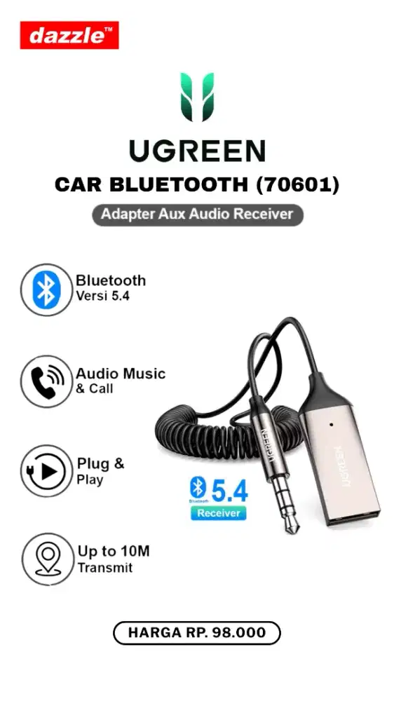 UGREEN BLUETOOTH RECEIVER (70601)
