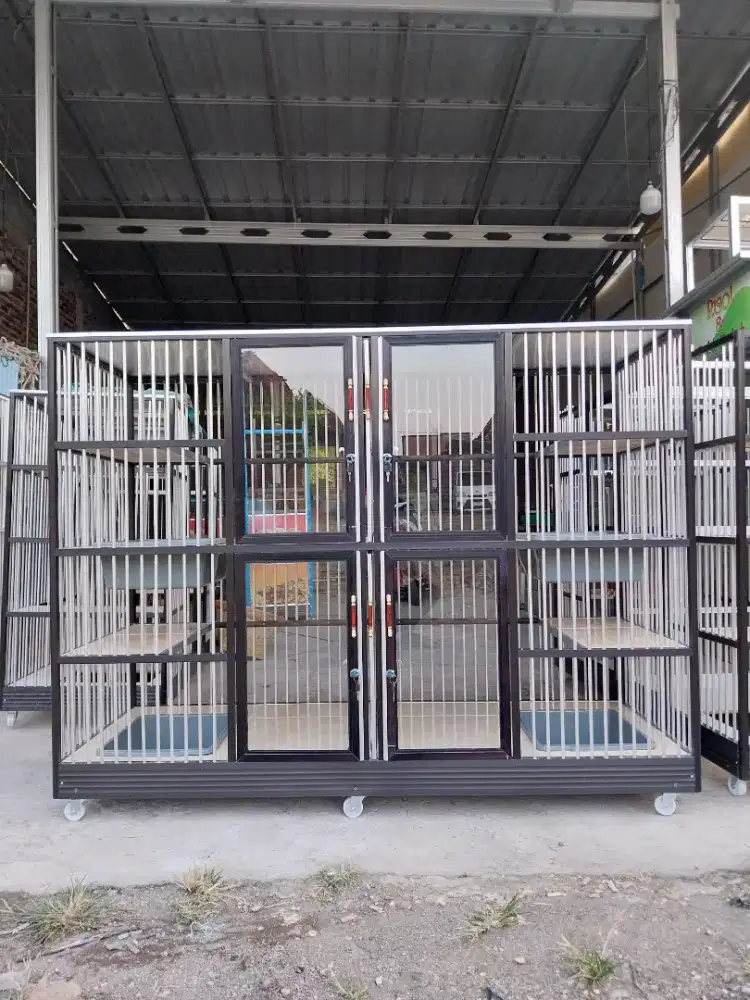 Jual kandang kucing alumunium pintu 4