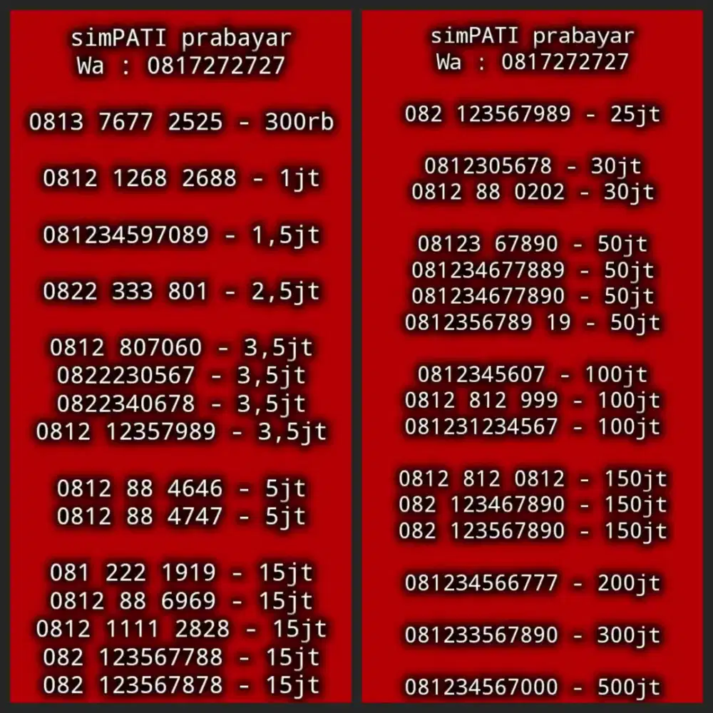 NOMOR CANTIK SIMPATI