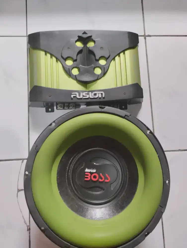 Power amply fusion & subwoofer 10
