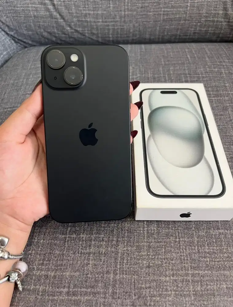 iPhone 15 128gb Black Garansi Resmi iBox Fullset Nominus