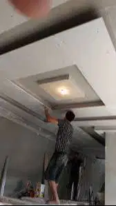 Plafon Gypsum PVC Partisi Gypsum Alumunium + Aluminium Kaca + Gypsum