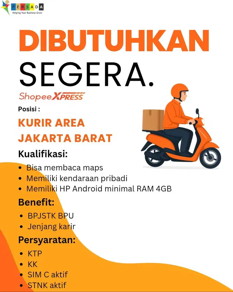Kurir Shopee Express (SPX) Area Jakarta Barat