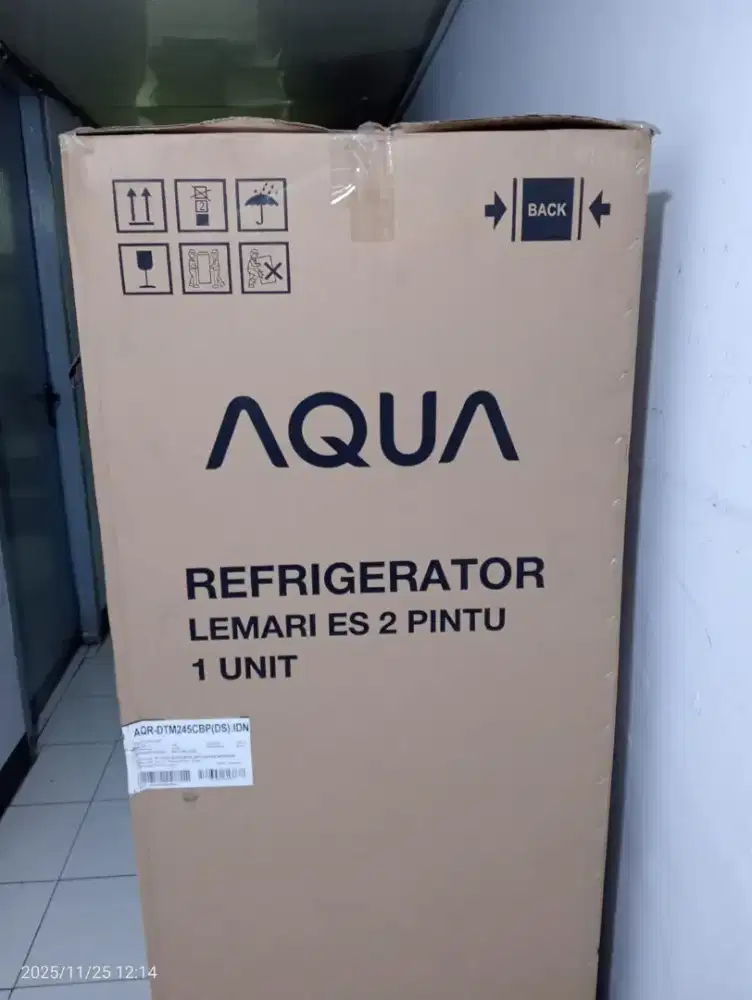 Aqua elektronik kulkas 2 pintu (Dark Silver) 185 L Turbo Cooling