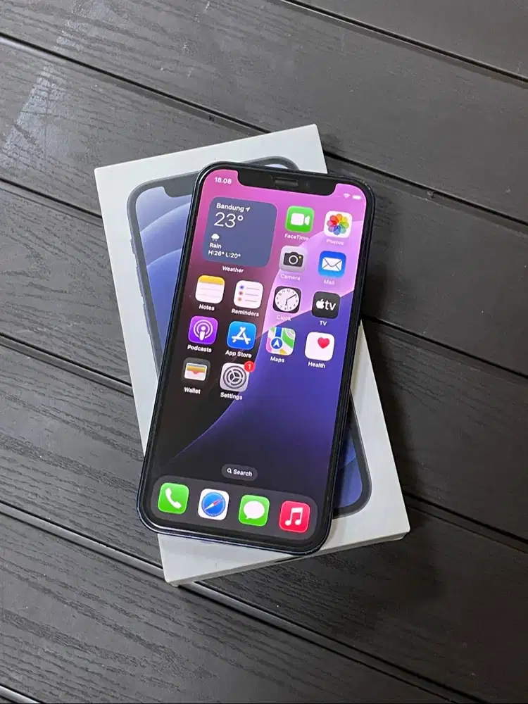 iPhone 12 Mini 64gb Black iBox PA/A Sinyal Aman Fullset Ori