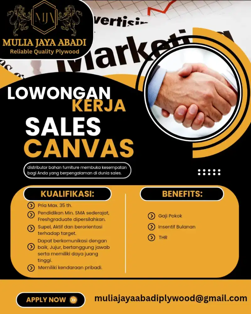 Dibutuhkan segera sales canvassing