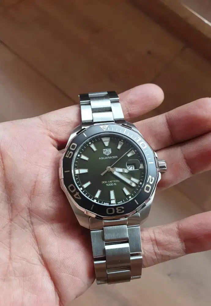 TAG Heuer Aquaracer Green Khaki ORIGINAL Rare Item