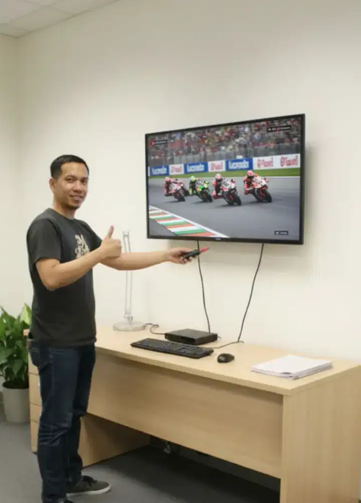 pasang & jual bracket buat gantungan tv led lcd di tembok rapih nyaman