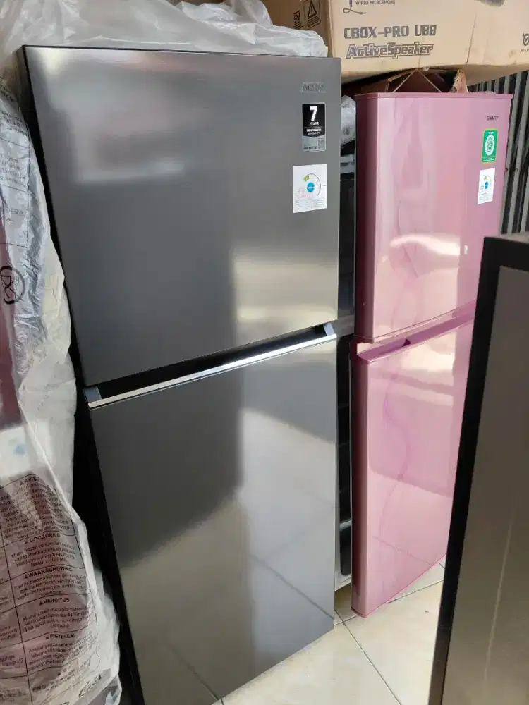 Kulkas.aqua 2pintu gress inveter irit listrik