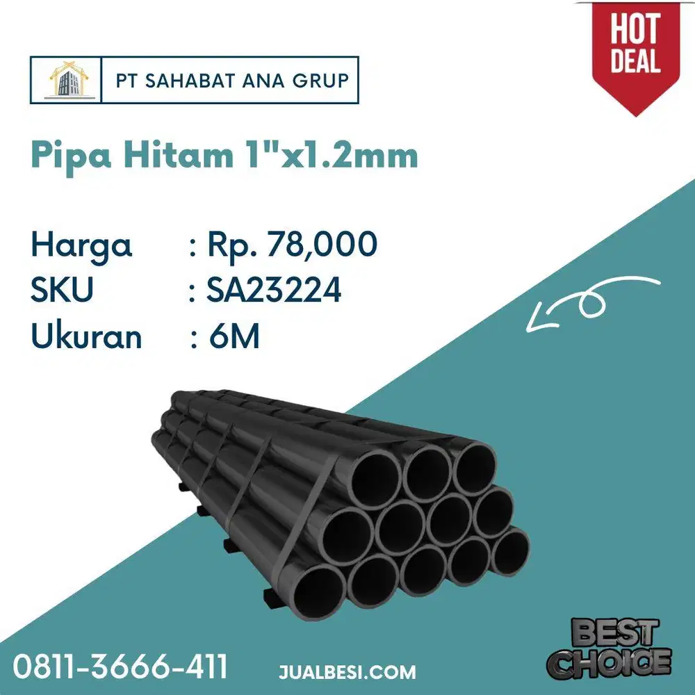 Pipa Hitam 1x1.2mm