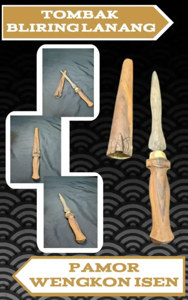 Tombak bliring Lanang pamor Wengkon isen
