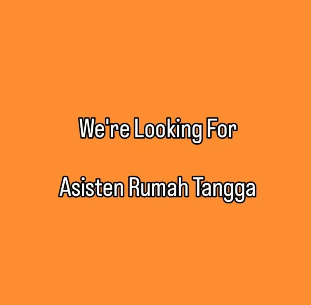 Lowongan Kerja Baby Sitter / ART