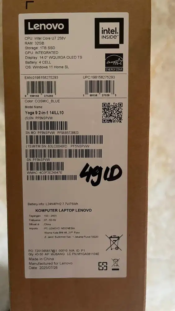 Lenovo Yoga 9 2in1 Aura Edition (BNIB)