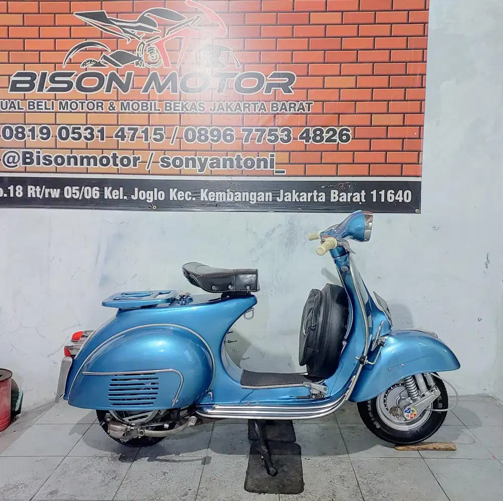 PIAGGIO VESPA VBB 1 TAHUN 1962 ISTIMEWA WARNA ASLI BIRU