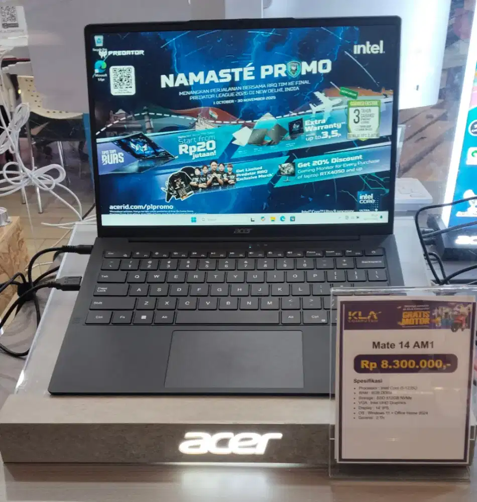 Acer Mate 14 AM1 Intel core i5 Ada promo cashback dan cicilan 0% lho