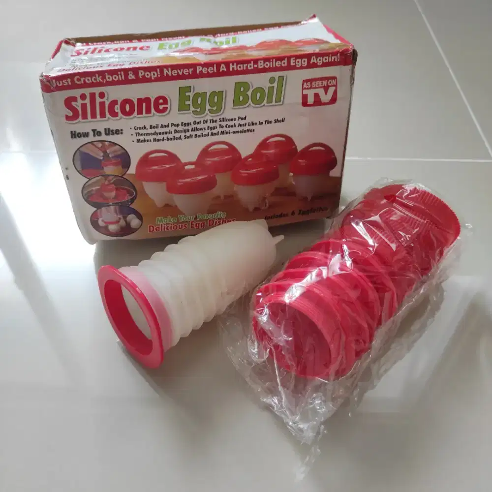 Cetakan telur rebus Silicone egg boil, baru