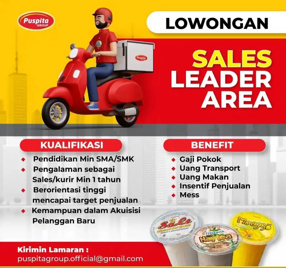 DIBUTUHKAN SALES LEADER AREA TANGERANG