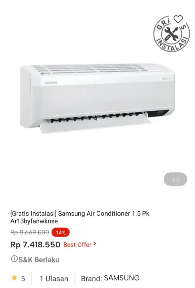 PROMO KREDIT SAMSUNG AC 1.5PK