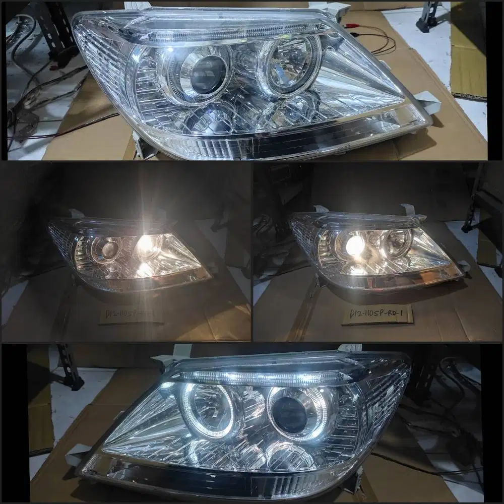D12-1105P-RD-1 Headlamp Toyota Fortuner 2004-2008 Projector Angel Eye