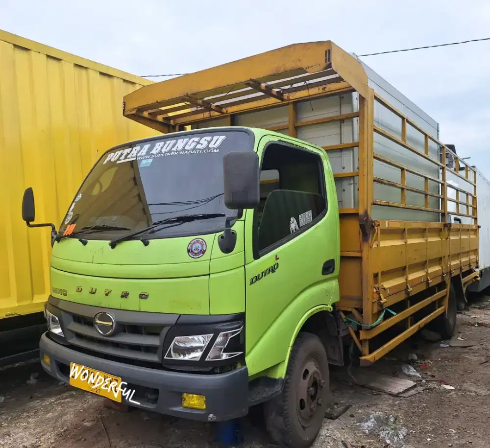 Hino Dutro 6ban Long 5.8 mtr Bak Besi 3way Long Turbo Bio Solar Canter