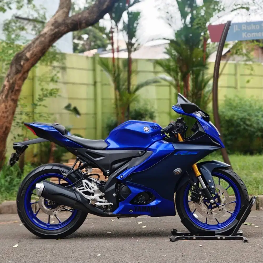 YAMAHA R15 V4 2022 BIRU KM RENDAH PAJAK PANJANG SIAP RIDING