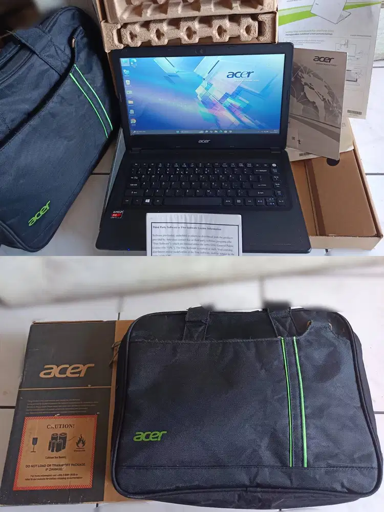 LAPTOP ACER RADEON A4 5000 4CORE 4GB/256GB MULUS BOX LENGKAP