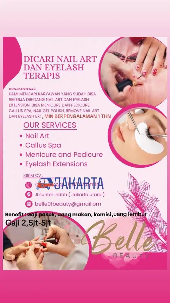 Dicari terapis nail art dan eyelash
