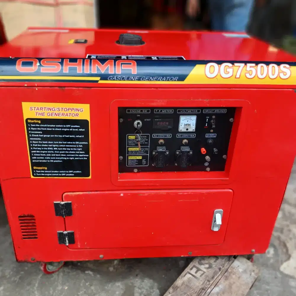 DI JUAL 
GENSET SILIENT BENSIN
 HONDA OSHIMA GX 390
TIPE 5000 watt