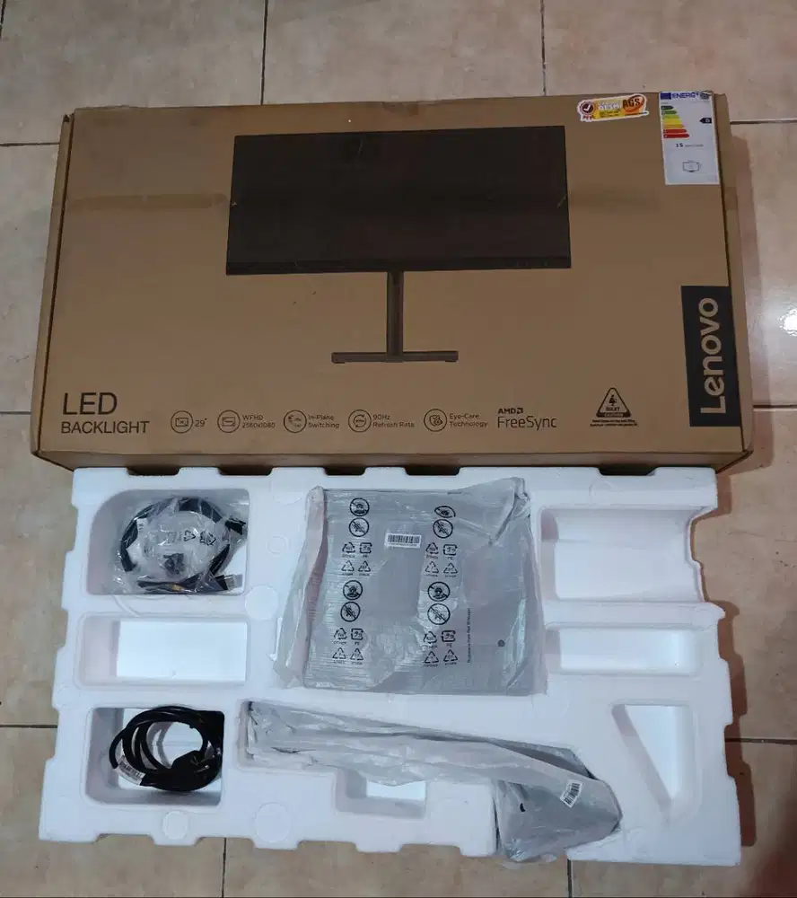 MONITOR LENOVO ULTRAWIDE L29W-30 2K 2560 90HZ MULUS KOMPLET