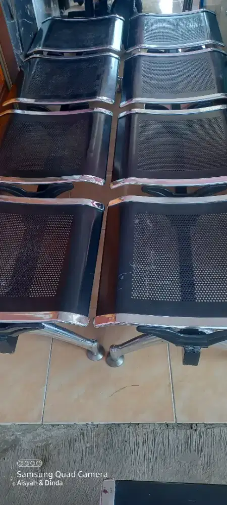 Jual bangku tunggu stenlis 4 skat