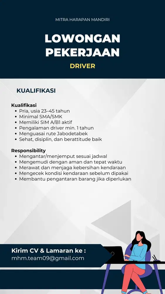 LOWONGAN KERJA DRIVER