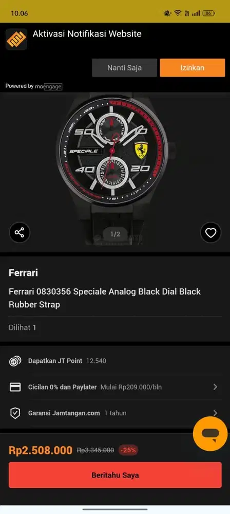 Jam Tangan Ferari 0830356